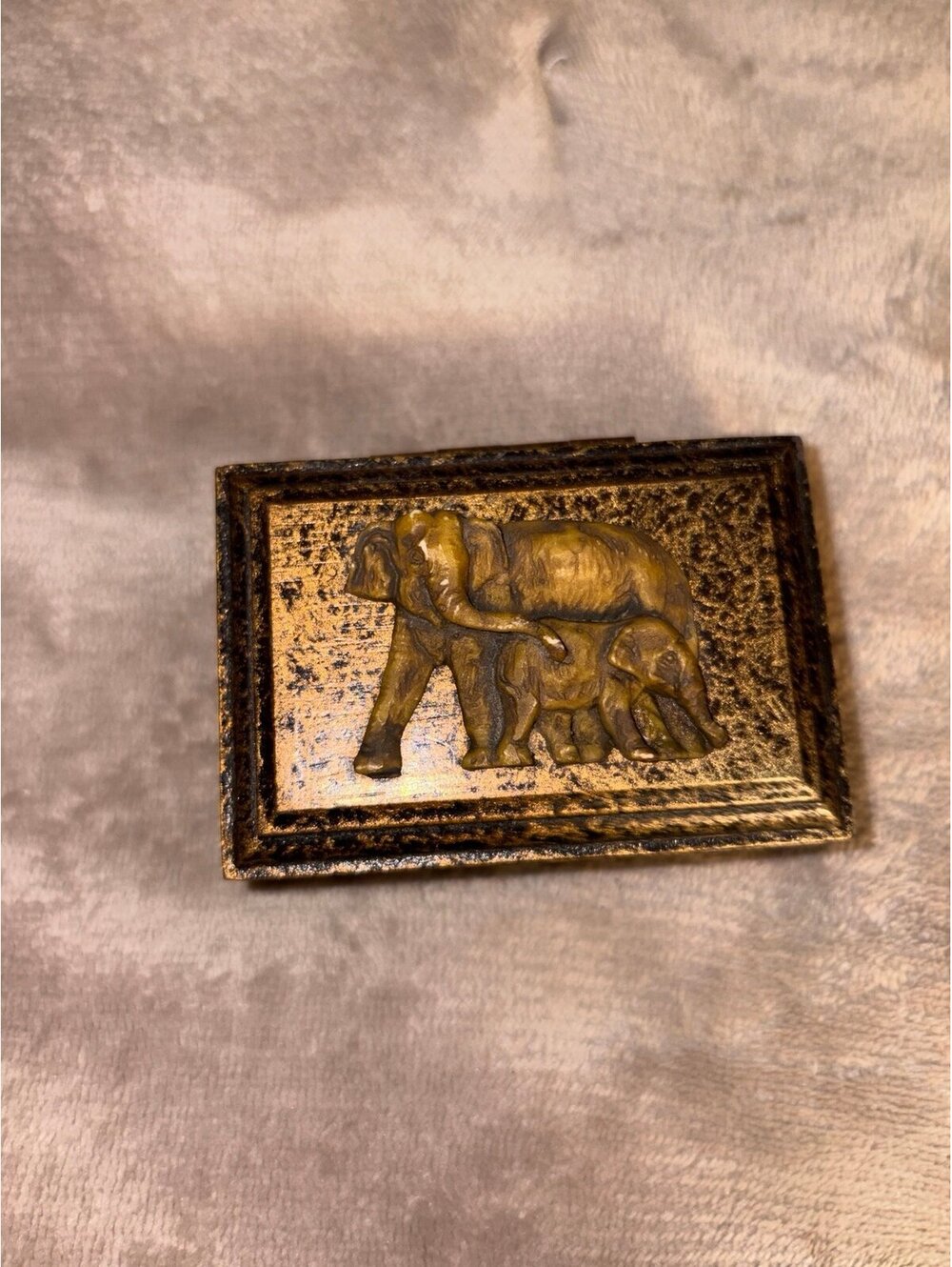 Vintage elephant trinket box